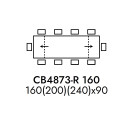 Tavolo Gemini CB4873-R 160 Connubia Calligaris dimensioni