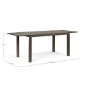 Tavolo allungabile Hilde 140-210x77 coffee Bizzotto dimensioni