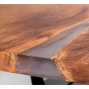 Tavolo Millennium XXL 20.99 Bontempi Casa Piano Legno Massello Scortecciato Noce Secolare dettaglio