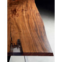 Tavolo Millennium XXL 20.99 Bontempi Casa Piano Legno Massello Scortecciato Noce Secolare dettaglio