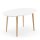 Tavolo ovale allungabile Oqui MDF laccato bianco gambe massello di faggio 140 (220) x 90cm