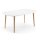 Tavolo allungabile Oqui MDF laccato bianco, gambe in massello di faggio 160(260)x 100cm