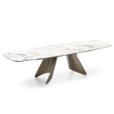 Tavolo Orion CB4865-S 200 Connubia ceramica marmo bianco lucido