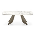 Tavolo Orion CB4865-S 200 Connubia ceramica marmo bianco lucido