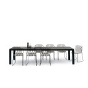 Tavolo Tom 52.56 Bontempi Casa Piano SuperMarmo Grigio Serena aperto