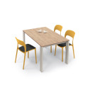 Tavolo Tom 52.58 Bontempi Casa Melaminici Piano Melaminico materico Canyon Oak chiuso
