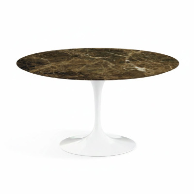 Knoll Saarinen Tavolo Tulip Ø 120 Marmo Emperador Brown