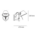 Artemide Tolomeo Faretto LED lampada da parete con interruttore dimensioni