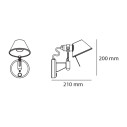 Artemide Tolomeo Micro Faretto lampada da parete dimensioni