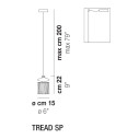 Tread SP lampada a sospensione Vistosi dimensioni