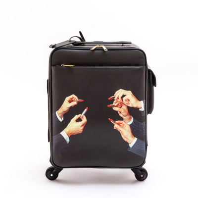 Travel Kit Trolley Black Lipstick Seletti