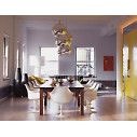 Knoll Saarinen Poltroncina Tulip girevole bianca con cuscino ambientazione