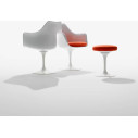 Knoll Saarinen Poltroncina Tulip girevole bianca con cuscino ambientazione