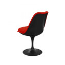 Knoll Saarinen Sedia Tulip fissa nera rivestita vista