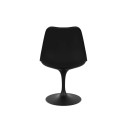 Knoll Saarinen Sedia Tulip fissa nera con  cuscino vista