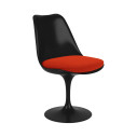 Knoll Saarinen Sedia Tulip fissa nera con cuscino ambientazione