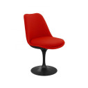 Knoll Saarinen Sedia Tulip girevole nera rivestita vista