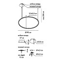U-Light Cerchio Lampada a sospensione Axolight dimensioni