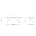 Valentino Tavolo allungabile 220-320x100 VA4301 Vermobil dimensioni