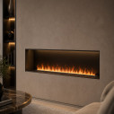 Camino elettrico a Vapore Acqueo 3D APP bruciatore inserto da incasso 150 Pro-Line Divina Fire ambientazione