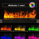Camino elettrico a Vapore Acqueo 3D APP bruciatore inserto da incasso Vapor 75 Divina Fire dettaglio