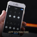 Camino elettrico a Vapore Acqueo 3D APP bruciatore inserto da incasso Vapor 75 Divina Fire dettaglio