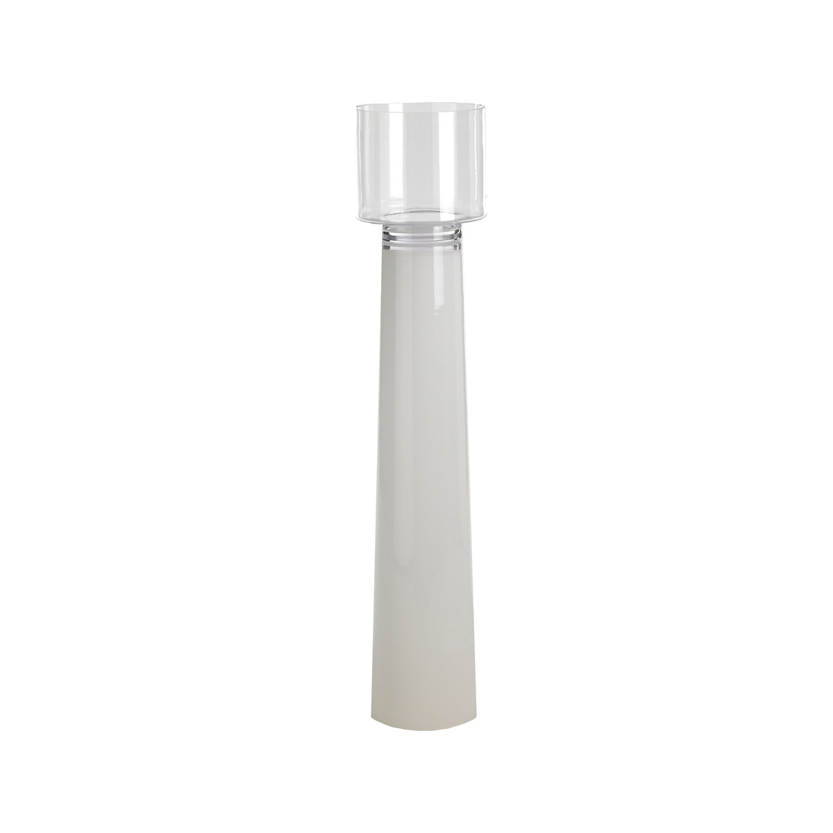 Vaso Portacandela One Vetro H 100 Ø25 bianco