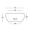 Vela Coffee table structure Plust dimensioni