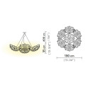 Veli 7 Suspension lampada a sospensione Foliage Slamp dimensioni