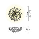 Veli Ceiling-Wall Medium lampada da soffitto-parete Couture Slamp dimensioni