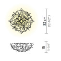 Veli Ceiling-Wall Mini lampada da soffitto-parete Couture Slamp dimensioni