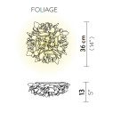 Veli Ceiling-Wall Mini lampada da soffitto-parete Foliage Slamp dimensioni