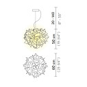 Veli Suspension Large lampada a sospensione Aurea Slamp dimensioni