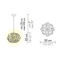 Veli Suspension Mini lampada a sospensione Couture Slamp dimensioni
