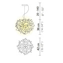 Veli Suspension Small lampada a sospensione Aurea Slamp dimensioni