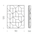 Wall Shadows Grande lampada parete Nemo Lighting dimensioni