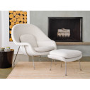 Knoll Saarinen Poltrona Womb Relax in Dacron con struttura cromata ambientazione