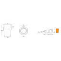 X-Pot vaso luminoso D 96 H 135 Serralunga