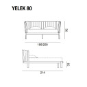 Yelek 80 Letto matrimoniale 160x200 Gervasoni dimensioni